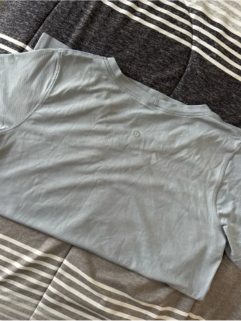 lululemon athletica Light Blue Short Sleeve Tee